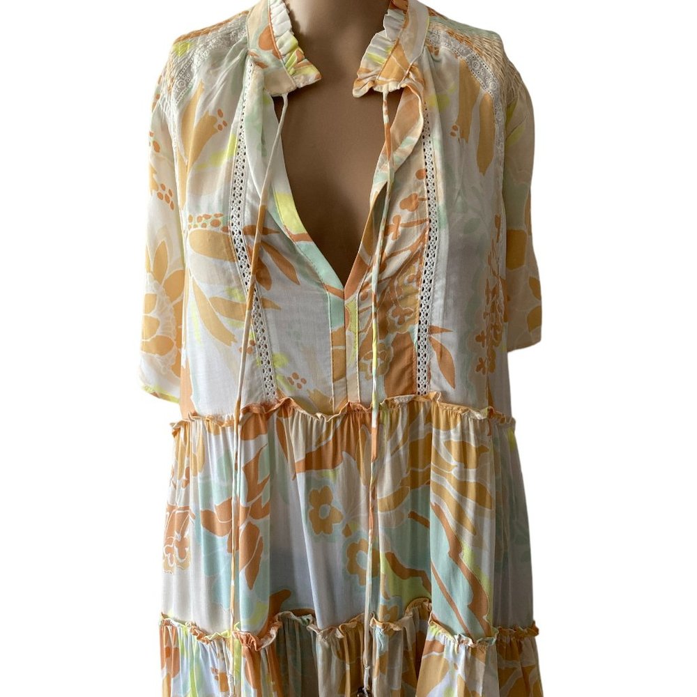 Olivaceous Good Karma Tiered Babydoll Dress